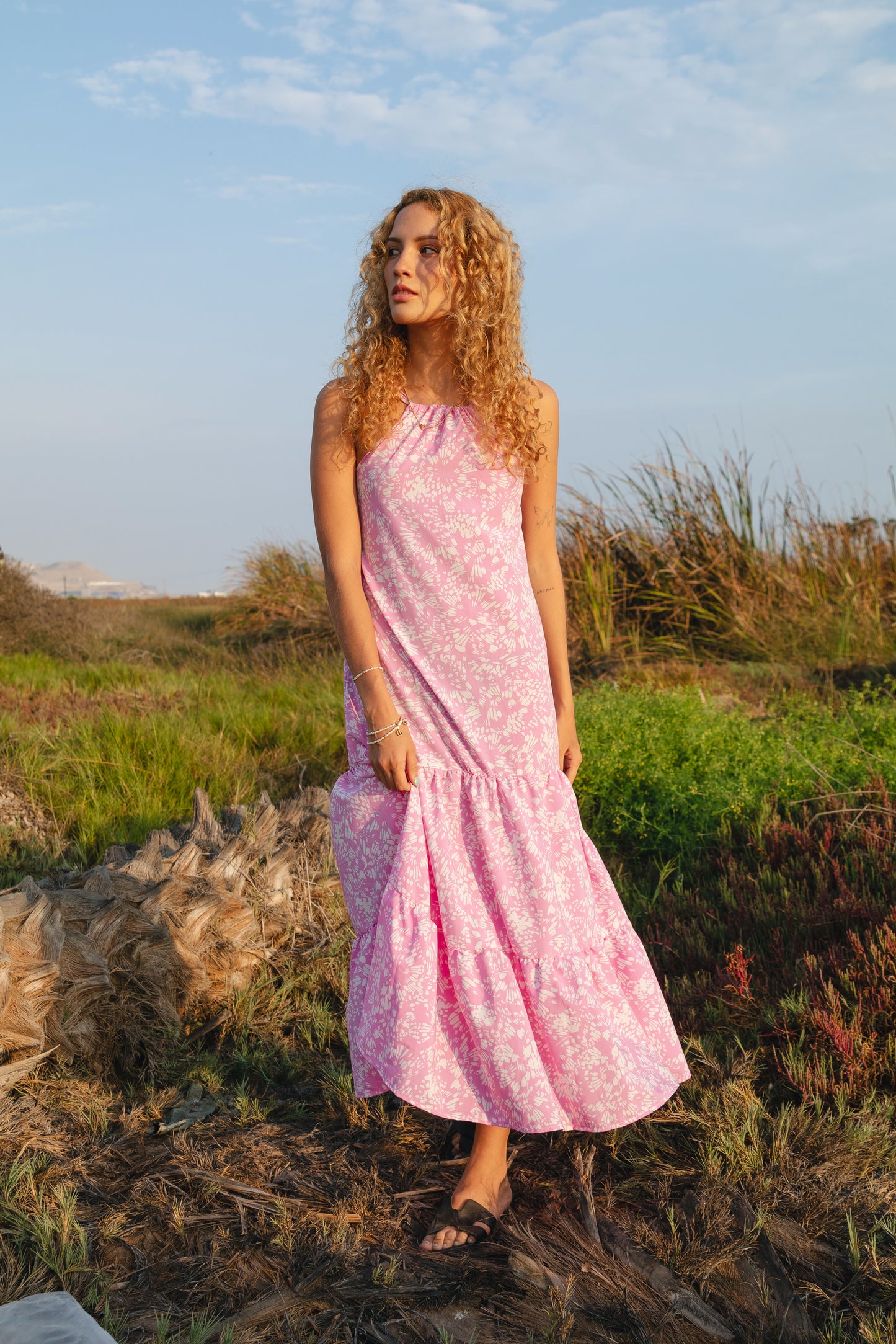 VESTIDO BOHO ROSA